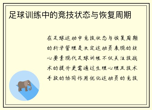 足球训练中的竞技状态与恢复周期